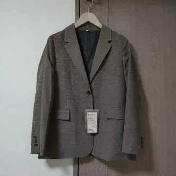 기모 테일러드 자켓 M 브라운 패턴 여성용