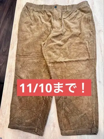 브라운 코듀로이 와이드 팬츠 8L