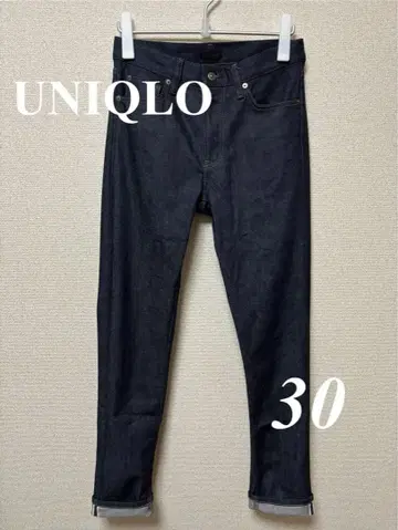 [ UNIQLO ] 슬림핏 청바지/셀비지 30 네이비