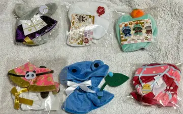 갈아입기 판초 6점 10cm 봉제 인형 옷