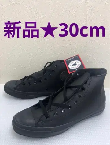 새상품 LEA ALL STAR HI 컨버스 가죽 올스타 하이 블랙