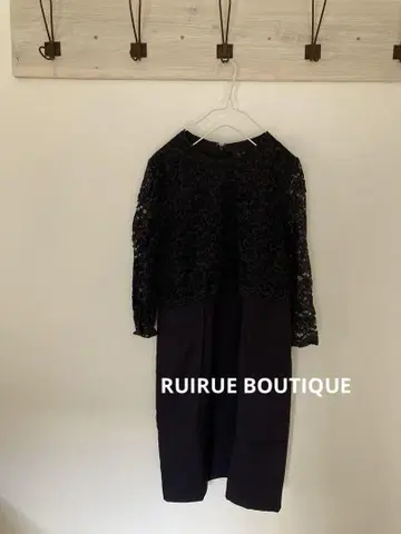 RUIRUE BOUTIQUE 블랙 레이스 긴팔 원피스 M 사이즈