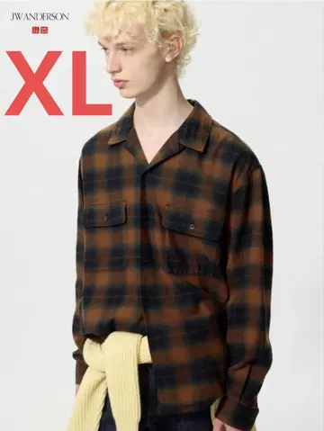 브러쉬드 코튼 오버사이즈 셔츠 유니클로 JW ANDERSON XL