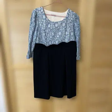Sweet Mommy 꽃무늬 스카이블루 포멀 원피스