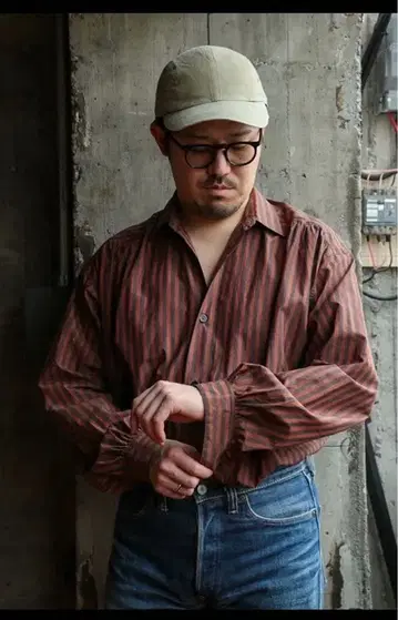 AUBERGE PHILIPPE 스트라이프 셔츠 44