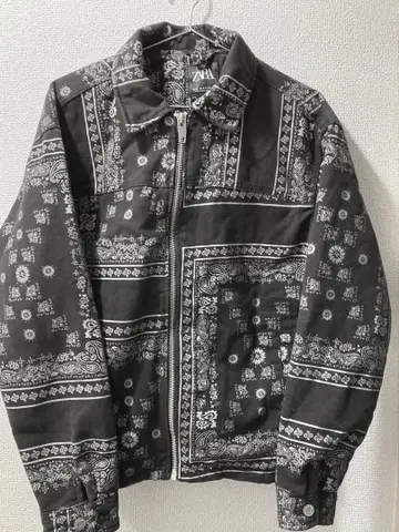 ZARA 남성용 M 다운 자켓 페이즐리