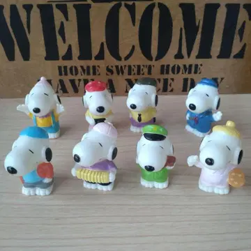 스누피 소프트 비닐 인형 쇼와 레트로 8점 세트