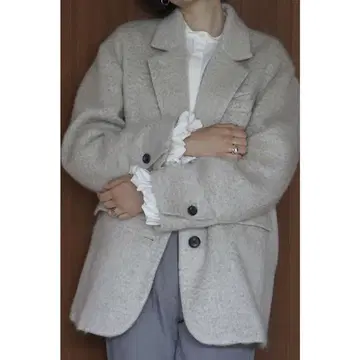 clane 클라네 믹스 샤기 오버 테일러드 자켓