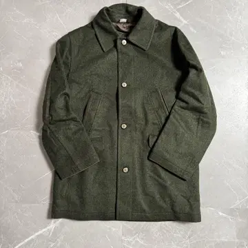 Merlet 이탈리아제 울 코트 알파카 그린