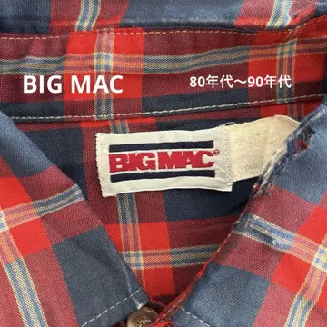 BIG MAC 90년대 빨파 체크 셔츠 구제 의류