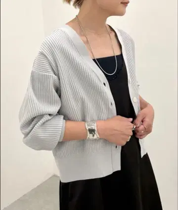 shenery 폴리에스테르 리브 니트 가디건