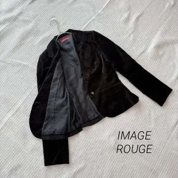 IMAGE ROUGE 이마쥬 벨로아 테일러드 자켓 블랙 7호