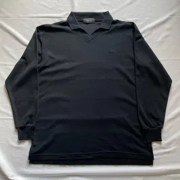 00s 그런지 티셔츠 카라 부착 긴팔 블랙 구제 의류 LL 사이즈