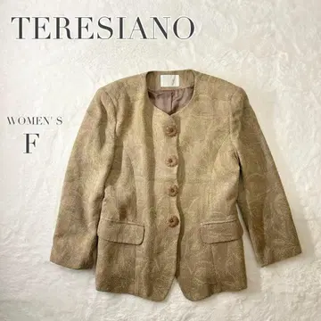 노카라 자켓 꽃무늬 버튼 쇼와 레트로 일본제 빈티지 여성복 구제 의류