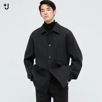[새상품급] UNIQLO+J 울 블렌드 오버사이즈 셔츠 자켓 M