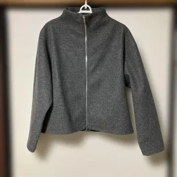 앤디콜 더블 지퍼 하이넥 자켓 루즈핏 M 사이즈