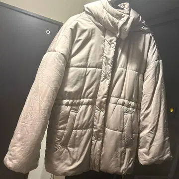 허리 마크 미들 페이크 다운 자켓 NICE CLAUP