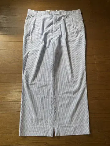 ~90s 시어서커 스트라이프 팬츠 화이트 x 스카이블루