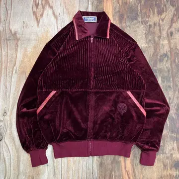 80s 벨로아 트랙 자켓 저리 일본제 보르도 VINTAGE