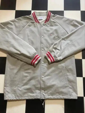 90s Champion 그레이 자켓 블루종 바시티 자켓