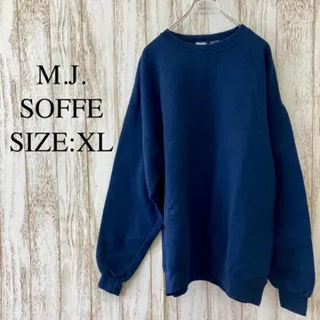 M.J.SOFFE 트레이닝복 맨투맨 무지 USA제 네이비 XL