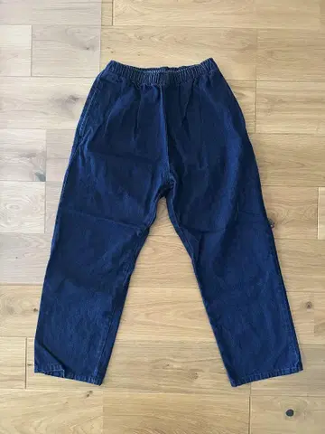 JAPAN BLUE JEANS 네이비 네이비 데님 팬츠 허리밴딩
