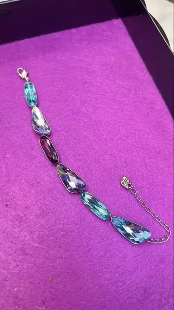 Swarovski 다색 보석 팔찌