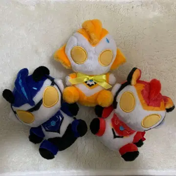 울트라맨 롯소, 블루, 그리조 포근한 앉은 봉제 인형 형제자매 세트