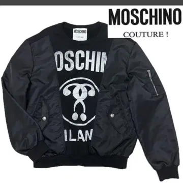 레어 MOSCHINO MA-1 맨투맨 플라이트 자켓 도킹 M