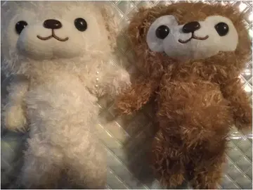 헤이세이 레트로 곰 봉제 인형 2개 세트