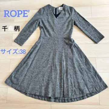 [ 새상품급 ] ROPE' 하운드투스 체크 패턴 원피스 사이즈 38