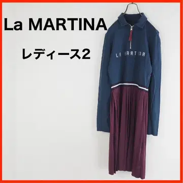 A4282*La MARTINA*원피스*긴팔*지퍼 있음*2*네이비/보르도
