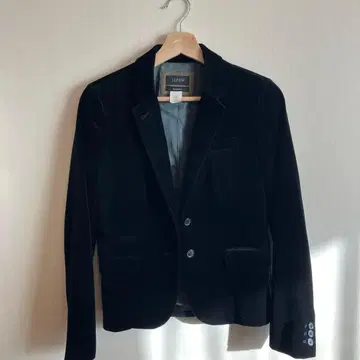 J.CREW 테일러드 자켓 사이즈 2 블랙 벨로아