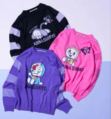 미사용 새상품 ANNA SUINYC x 후지코 F 후지오 도라미짱 니트