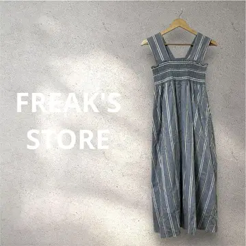 산뜻한 스트라이프! FREAK'S STORE 셔링 맥시 원피스