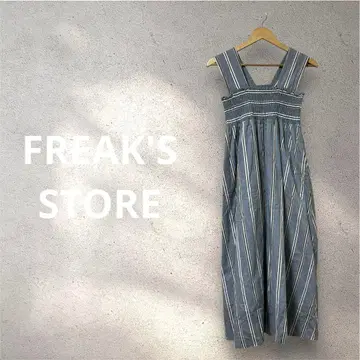 산뜻한 스트라이프! FREAK'S STORE 셔링 맥시 원피스