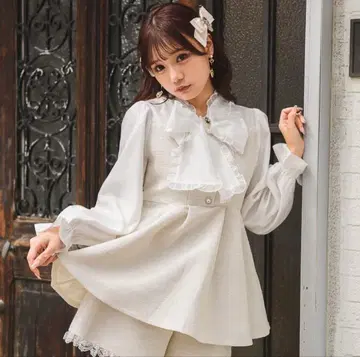 로지타 BIG 리본 트위드 셋업 화이트