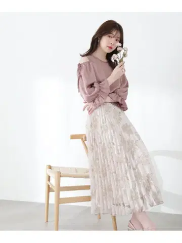 오팔 플라워 플리츠 SK PROPORTION BODY DRESSING