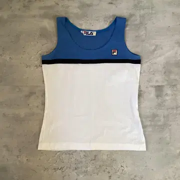 FILA 휠라 탱크탑 상의 화이트 블루