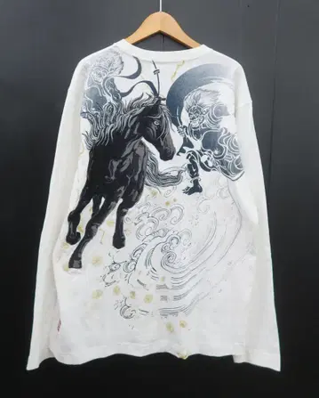 카라쿠리타마시 283340 마이동풍 자수 반팔 티셔츠