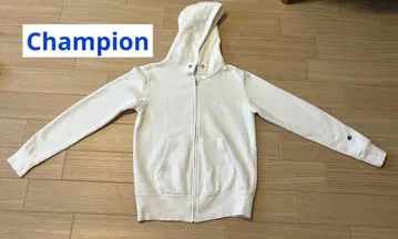 Champion 여성용 후드티 화이트 M 사이즈 속기모