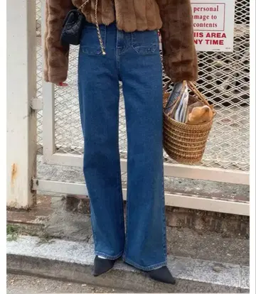 프렌치 포켓 부츠컷 데님 S