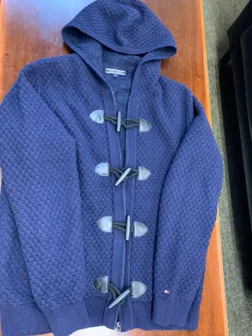 타미 TOMMY HILFIGER 니트 후드티 네이비