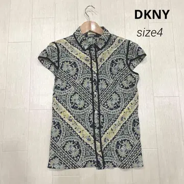 DKNY 다나카란 뉴욕 실크 스트레치 올 패턴 블라우스