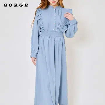 CORGE 핀턱 프릴 원피스 원피스 드레스