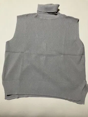 UNITED ARROWS 그레이 니트 베스트 하이넥