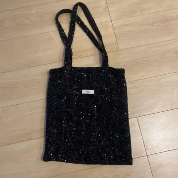 Spick & Span Uhr 스팽글 토트백 블랙