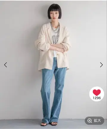 스트레이트 데님 M 라이트 블루 로리즈팜