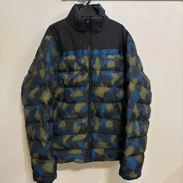 새상품급! LACOSTE 라코스테 카모플라쥬 패턴 다운 자켓 블랙