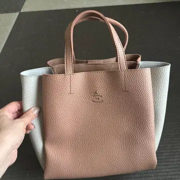 핑크 그레이 토트백
